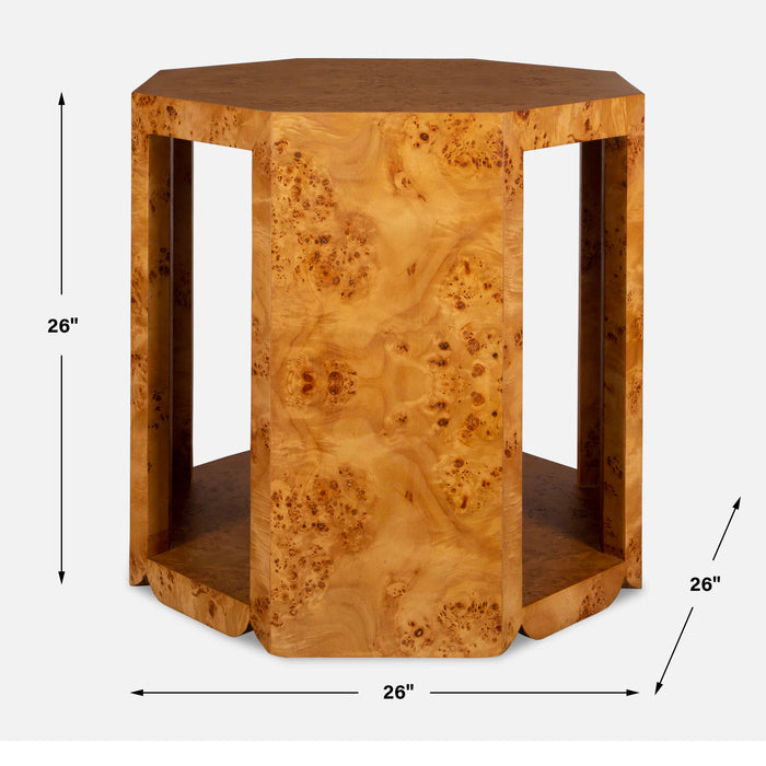 Indus Side Table Natural Poplar Burl-Furniture-Uttermost-Lighting Design Store