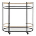 Andre Bar Cart Satin Black-Furniture-Uttermost-Lighting Design Store