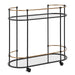 Andre Bar Cart Satin Black-Furniture-Uttermost-Lighting Design Store