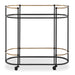 Andre Bar Cart Satin Black-Furniture-Uttermost-Lighting Design Store
