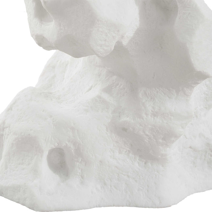 Remnant Drink Table White Stone-Furniture-Uttermost-Lighting Design Store