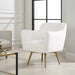 Oasis Swivel Chair Brushed Brass-Furniture-Uttermost-Lighting Design Store