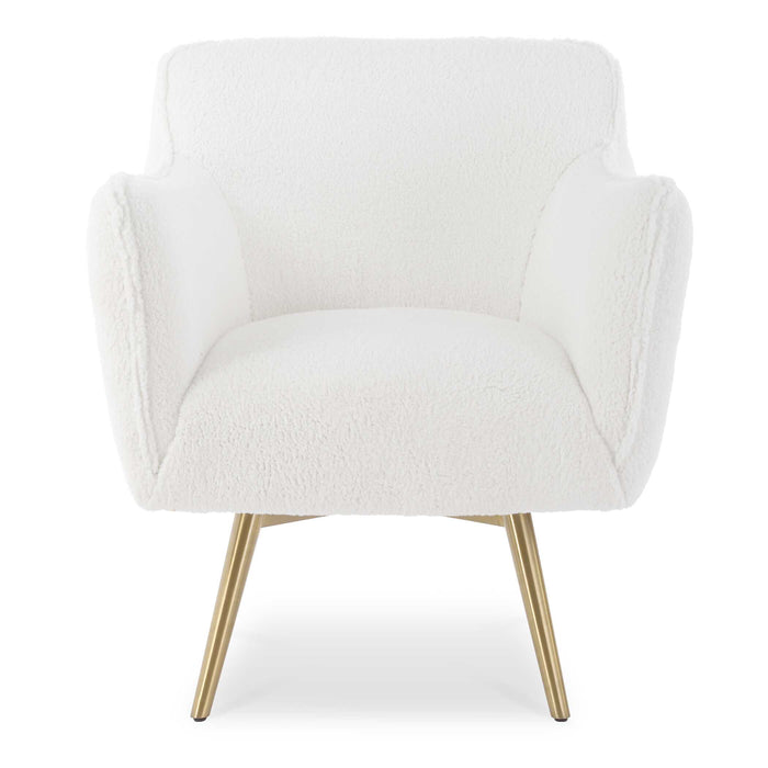 Oasis Swivel Chair Brushed Brass-Furniture-Uttermost-Lighting Design Store