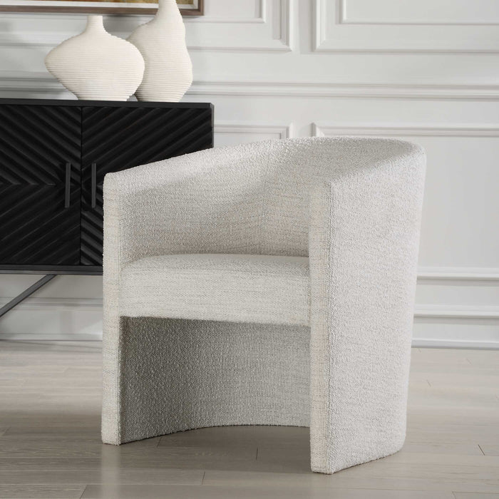 Encompass Dining Chair Textured White-Furniture-Uttermost-Lighting Design Store