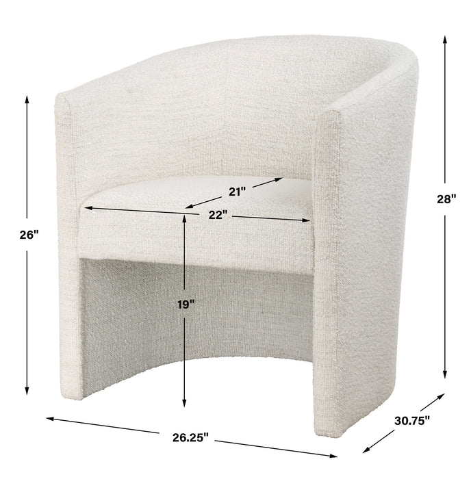 Encompass Dining Chair Textured White-Furniture-Uttermost-Lighting Design Store