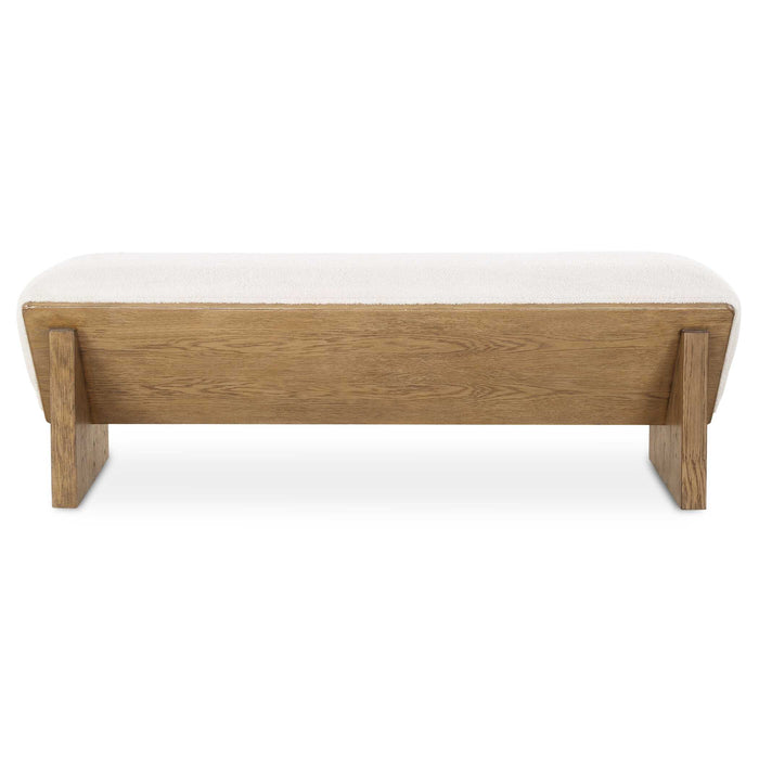 Wedged Bench Soft Ivory-Furniture-Uttermost-Lighting Design Store
