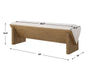 Wedged Bench Soft Ivory-Furniture-Uttermost-Lighting Design Store