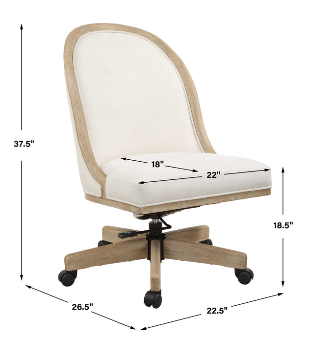 Lithe Desk Chair Light Oak With Natural-Furniture-Uttermost-Lighting Design Store