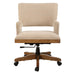 Aspect Desk Chair Pecan Stained Solid Wood-Furniture-Uttermost-Lighting Design Store