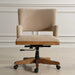 Aspect Desk Chair Pecan Stained Solid Wood-Furniture-Uttermost-Lighting Design Store