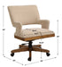 Aspect Desk Chair Pecan Stained Solid Wood-Furniture-Uttermost-Lighting Design Store