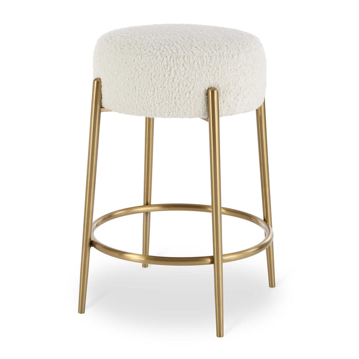 Arles Counter Stool Brushed Brass-Furniture-Uttermost-Lighting Design Store