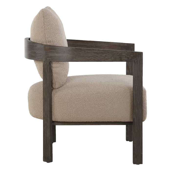 Sienna Accent Chair Solid Oak-Furniture-Uttermost-Lighting Design Store