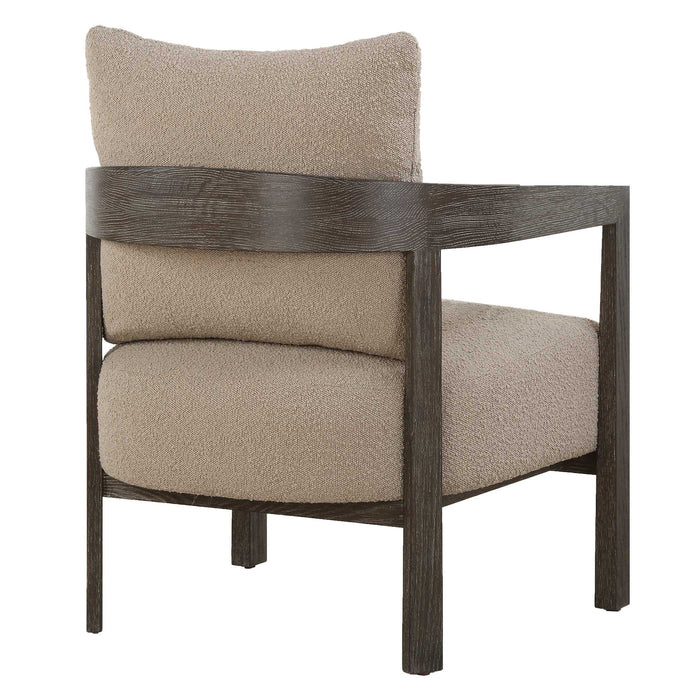 Sienna Accent Chair Solid Oak-Furniture-Uttermost-Lighting Design Store