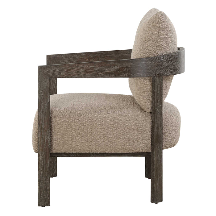Sienna Accent Chair Solid Oak-Furniture-Uttermost-Lighting Design Store
