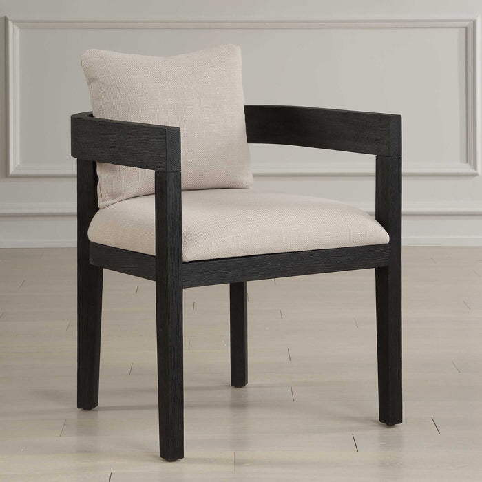 Balboa Dining Chair Oak In A Rich Ebony Stain-Furniture-Uttermost-Lighting Design Store