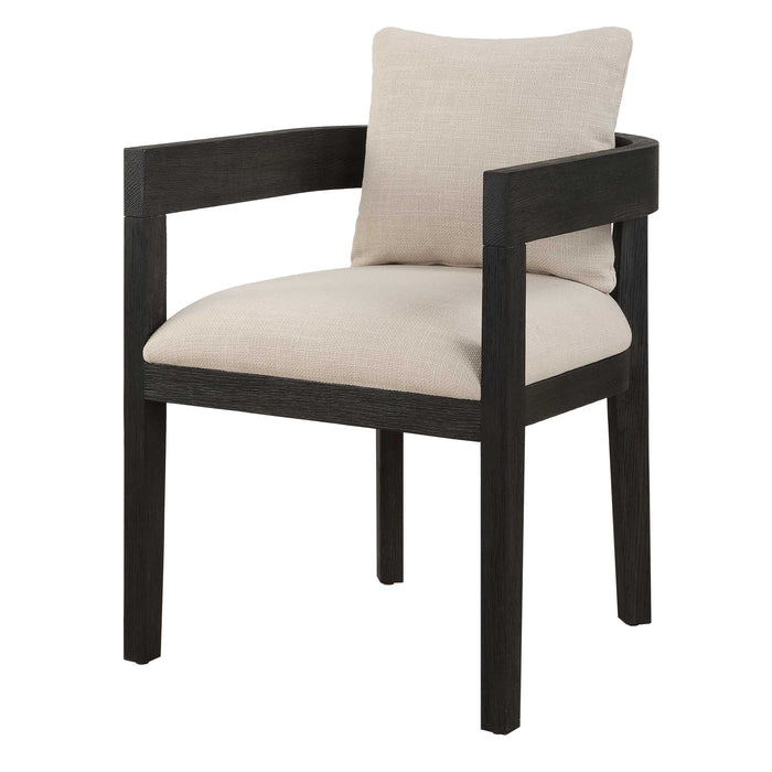 Balboa Dining Chair Oak In A Rich Ebony Stain-Furniture-Uttermost-Lighting Design Store