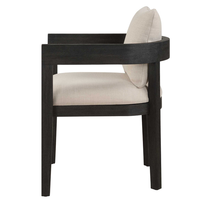 Balboa Dining Chair Oak In A Rich Ebony Stain-Furniture-Uttermost-Lighting Design Store