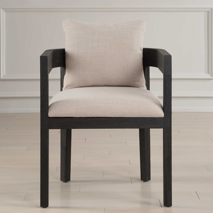 Balboa Dining Chair Oak In A Rich Ebony Stain-Furniture-Uttermost-Lighting Design Store