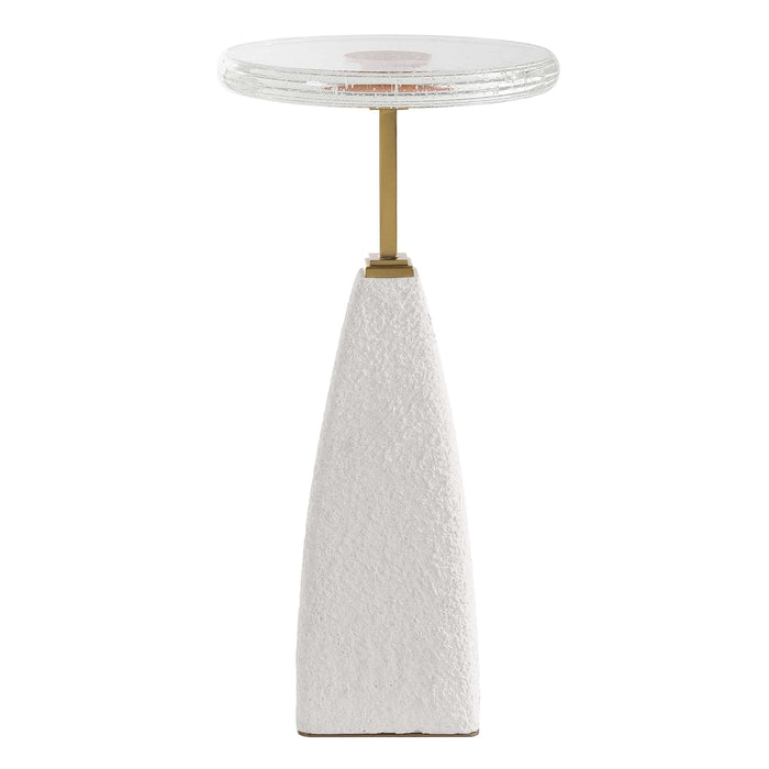 Sora Drink Table Brushed Brass-Furniture-Uttermost-Lighting Design Store