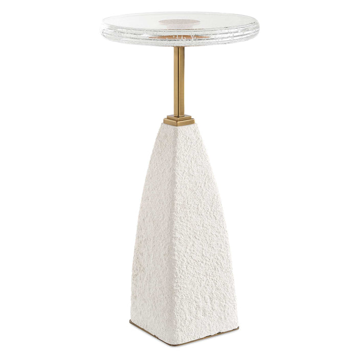 Sora Drink Table Brushed Brass-Furniture-Uttermost-Lighting Design Store
