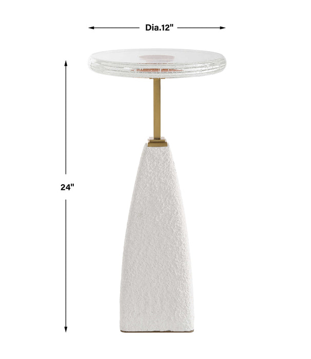 Sora Drink Table Brushed Brass-Furniture-Uttermost-Lighting Design Store