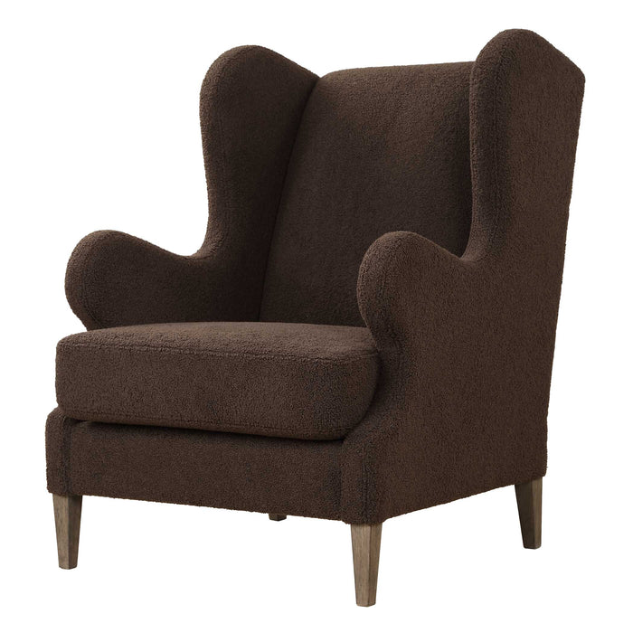 Serpentine Accent Chair Weathered Light Walnut-Furniture-Uttermost-Lighting Design Store