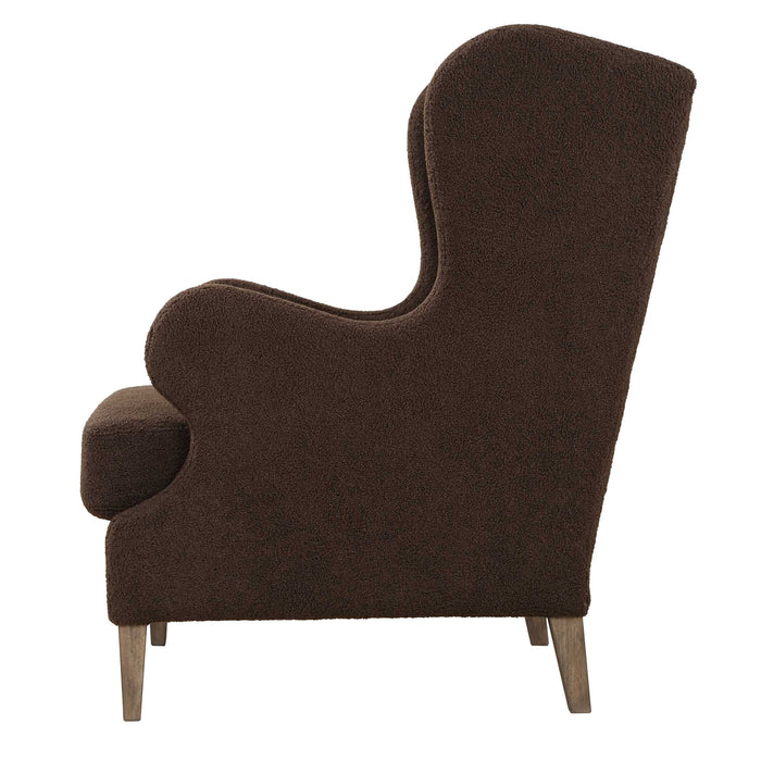 Serpentine Accent Chair Weathered Light Walnut-Furniture-Uttermost-Lighting Design Store