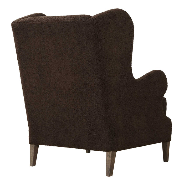 Serpentine Accent Chair Weathered Light Walnut-Furniture-Uttermost-Lighting Design Store