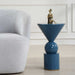 Trig Accent Table Lustrous Blue-Furniture-Uttermost-Lighting Design Store