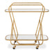 Swain Serving Cart Antique Brass-Furniture-Uttermost-Lighting Design Store