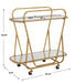 Swain Serving Cart Antique Brass-Furniture-Uttermost-Lighting Design Store
