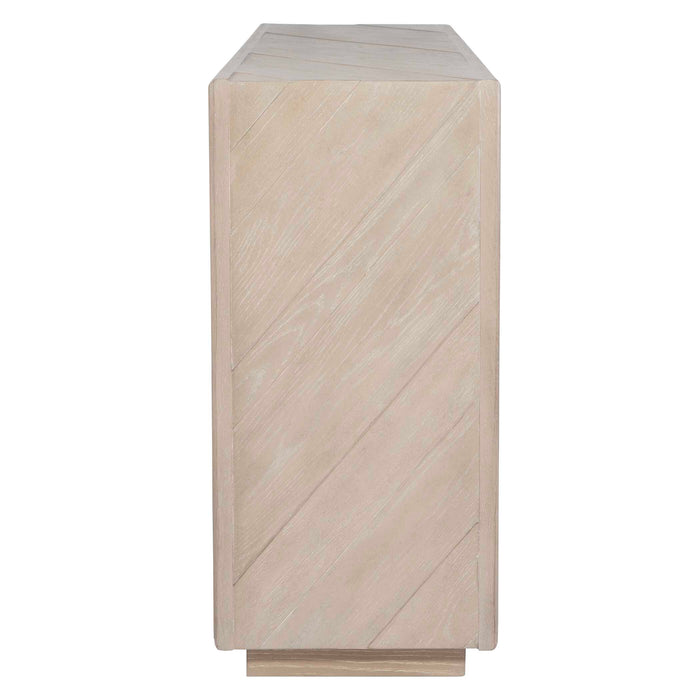 Prism Console Table Light Oak Solids With Oak Veneer-Furniture-Uttermost-Lighting Design Store