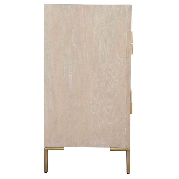 Alessia Accent Chest Brushed Brass-Furniture-Uttermost-Lighting Design Store