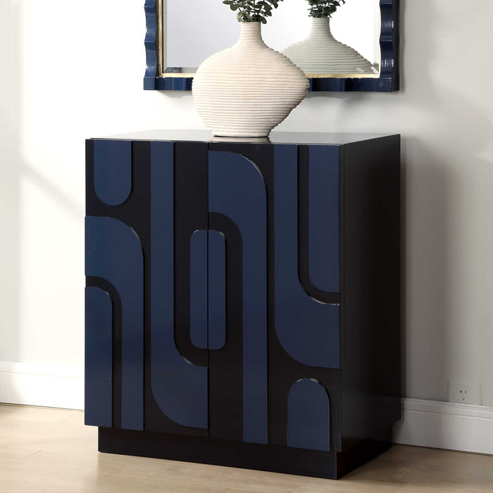 Valeria Cabinet Glossy Cobalt Blue-Furniture-Uttermost-Lighting Design Store