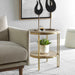 Elise Side Table Brushed Brass-Furniture-Uttermost-Lighting Design Store