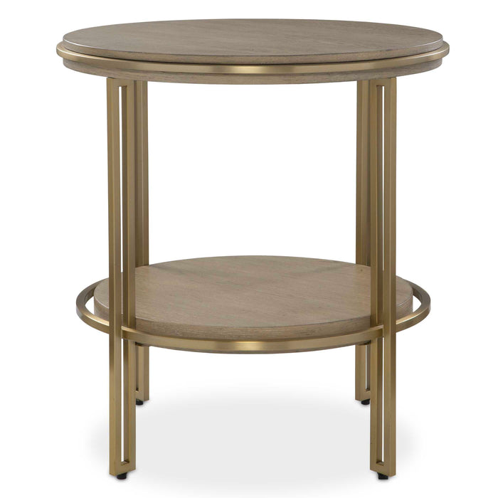 Elise Side Table Brushed Brass-Furniture-Uttermost-Lighting Design Store