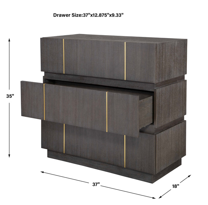 Between The Lines Accent Chest Dark Walnut-Furniture-Uttermost-Lighting Design Store