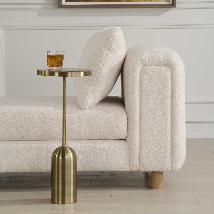 Pascal Drink Table Brushed Brass Stainless Steel-Furniture-Uttermost-Lighting Design Store