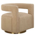 Grounded Swivel Chair Brushed Brass-Furniture-Uttermost-Lighting Design Store