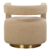 Grounded Swivel Chair Brushed Brass-Furniture-Uttermost-Lighting Design Store
