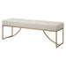 Swale Bench Brushed Brass-Furniture-Uttermost-Lighting Design Store