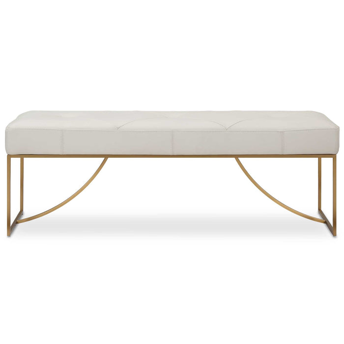 Swale Bench Brushed Brass-Furniture-Uttermost-Lighting Design Store
