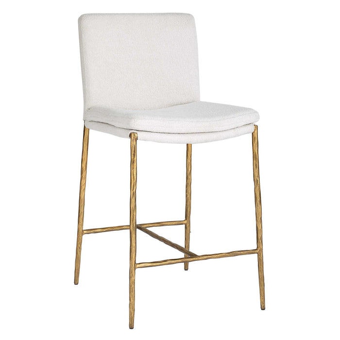 Ascend Counter Stool Aged Gold-Furniture-Uttermost-Lighting Design Store