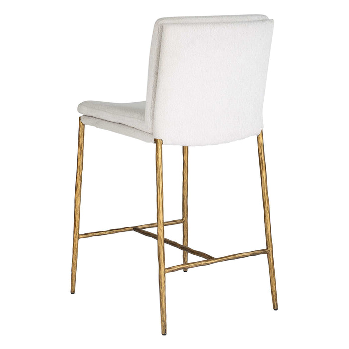 Ascend Counter Stool Aged Gold-Furniture-Uttermost-Lighting Design Store