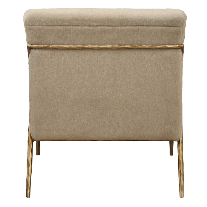 Kashmir Accent Chair Aged Gold-Furniture-Uttermost-Lighting Design Store