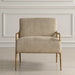 Kashmir Accent Chair Aged Gold-Furniture-Uttermost-Lighting Design Store