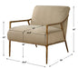 Kashmir Accent Chair Aged Gold-Furniture-Uttermost-Lighting Design Store