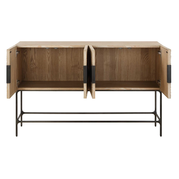 Lunar Cabinet Solid Black Iron-Furniture-Uttermost-Lighting Design Store