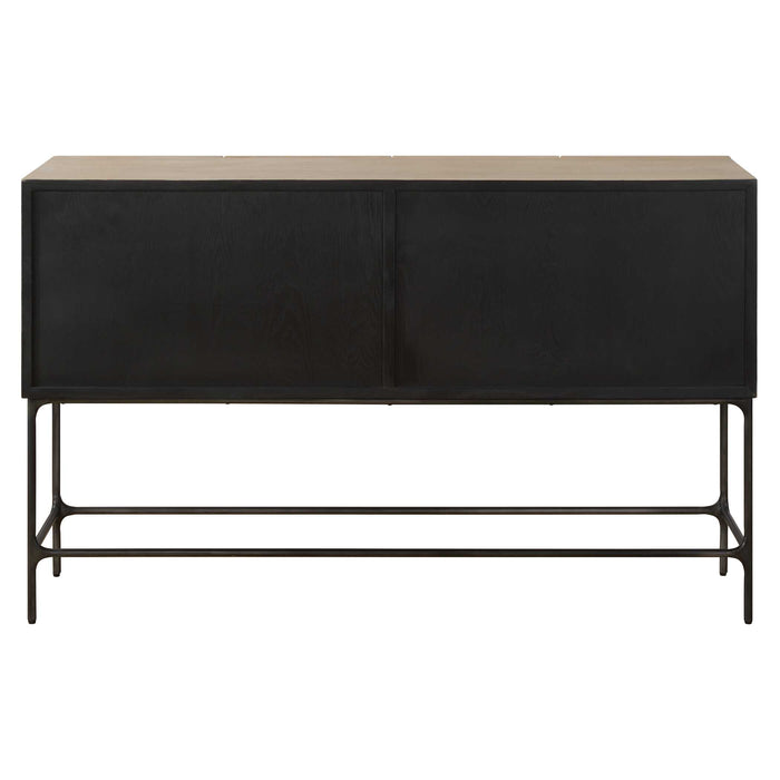 Lunar Cabinet Solid Black Iron-Furniture-Uttermost-Lighting Design Store